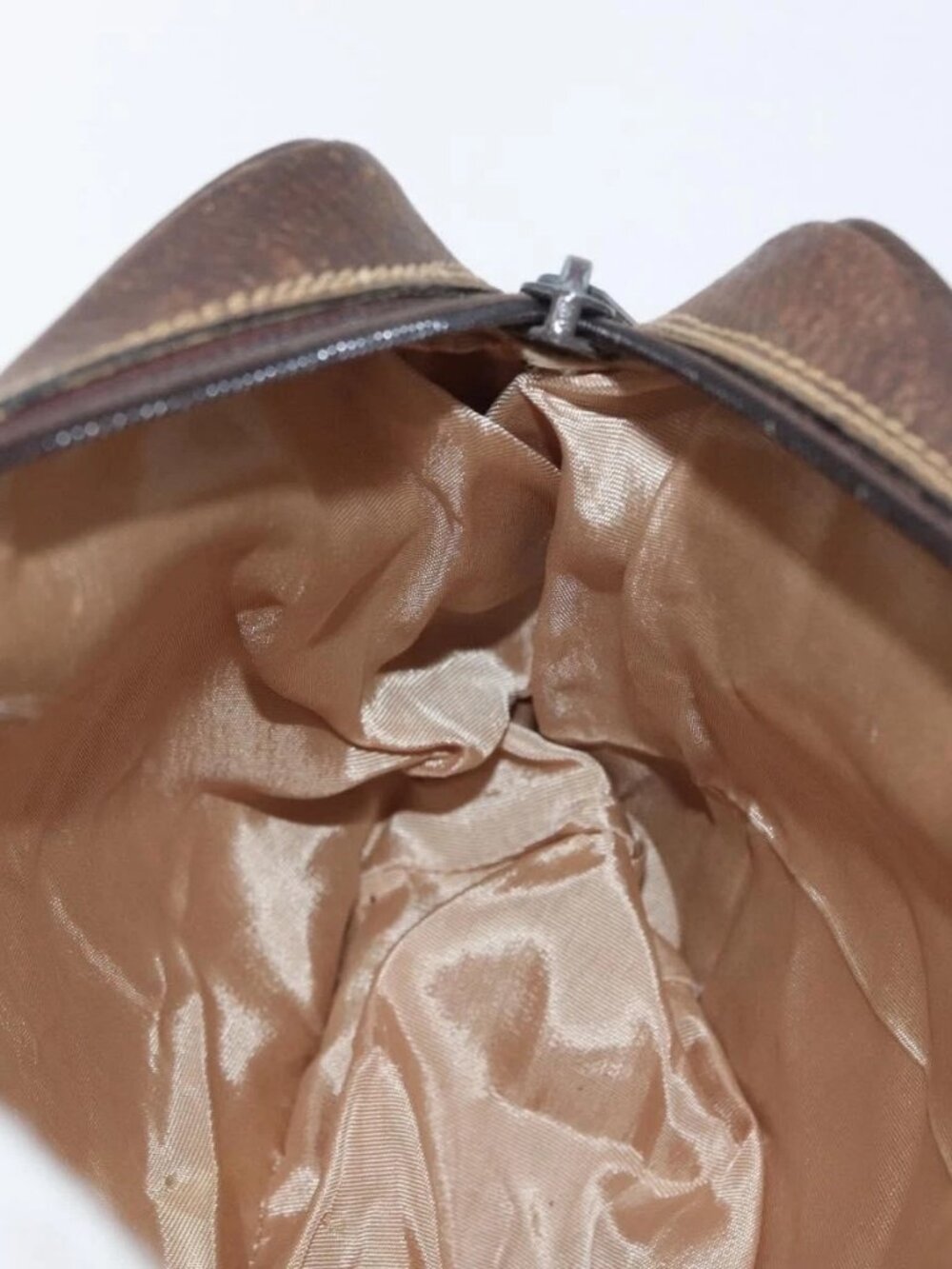GUCCI GG Supreme Web Sherry Line Bag PVC Beige Gold 001 3654 5 Auth 172680 - Picture 12 of 16